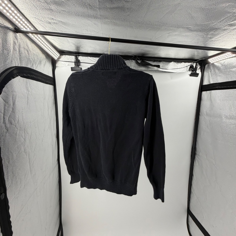 US Polo Assn Mens Small Navy Blue Quarter Zip Cotton Knit Pullover Sweater - Picture 2 of 5